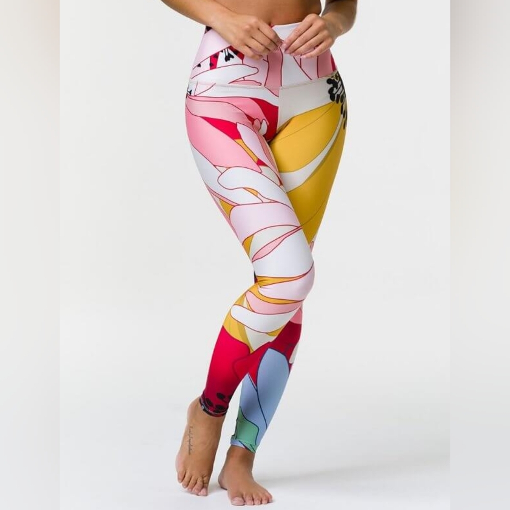 Anthropology Onzie Flow High Rise Flower Child Leggings